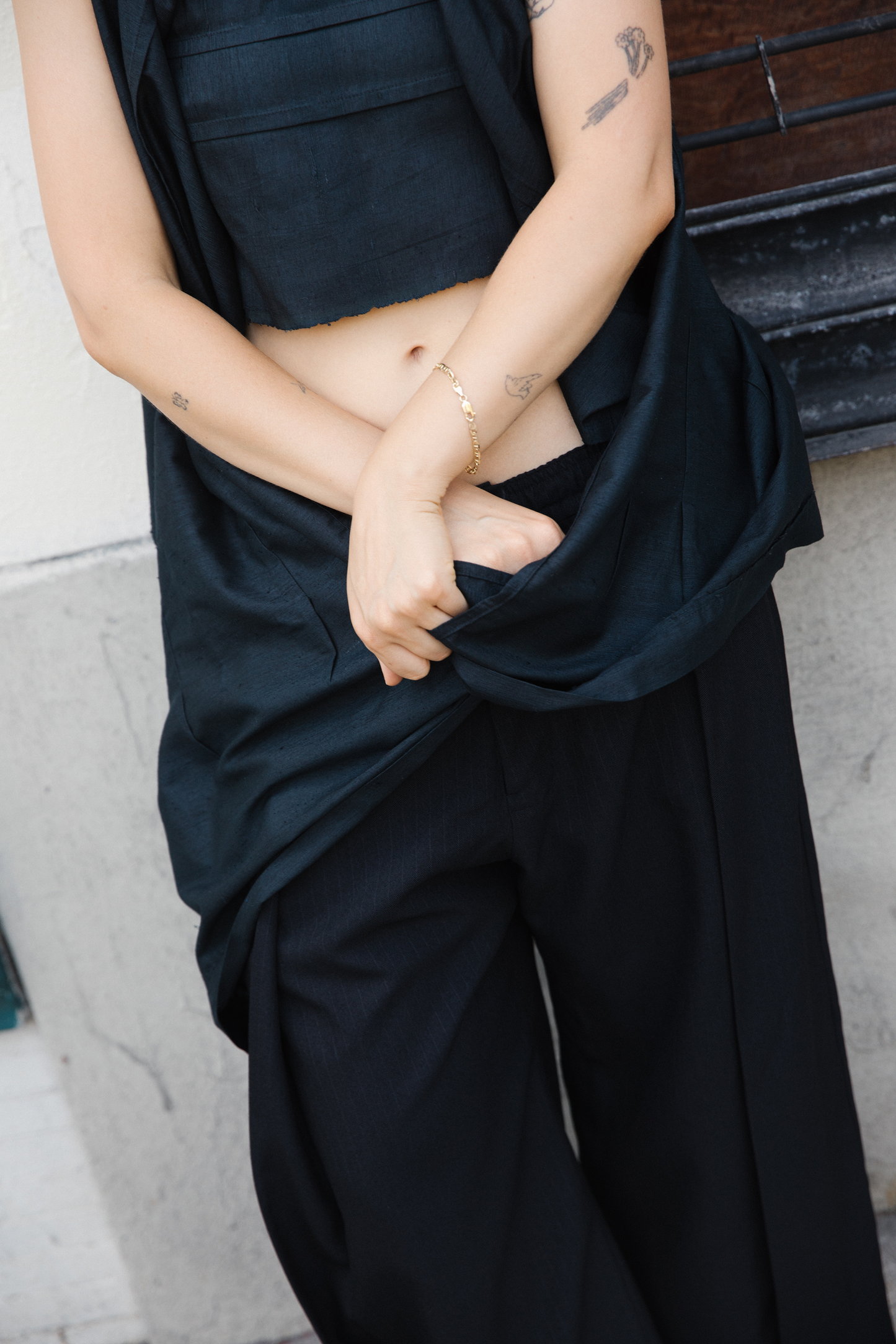 16 Strip Top Raw Silk